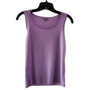 Ann Taylor 100% Cashmere Scoop Neck Shell/Sleeveless Top | NWOT | SP | Lavender